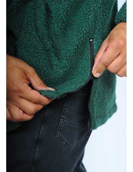 Sweat moutonné SAYF émeraude