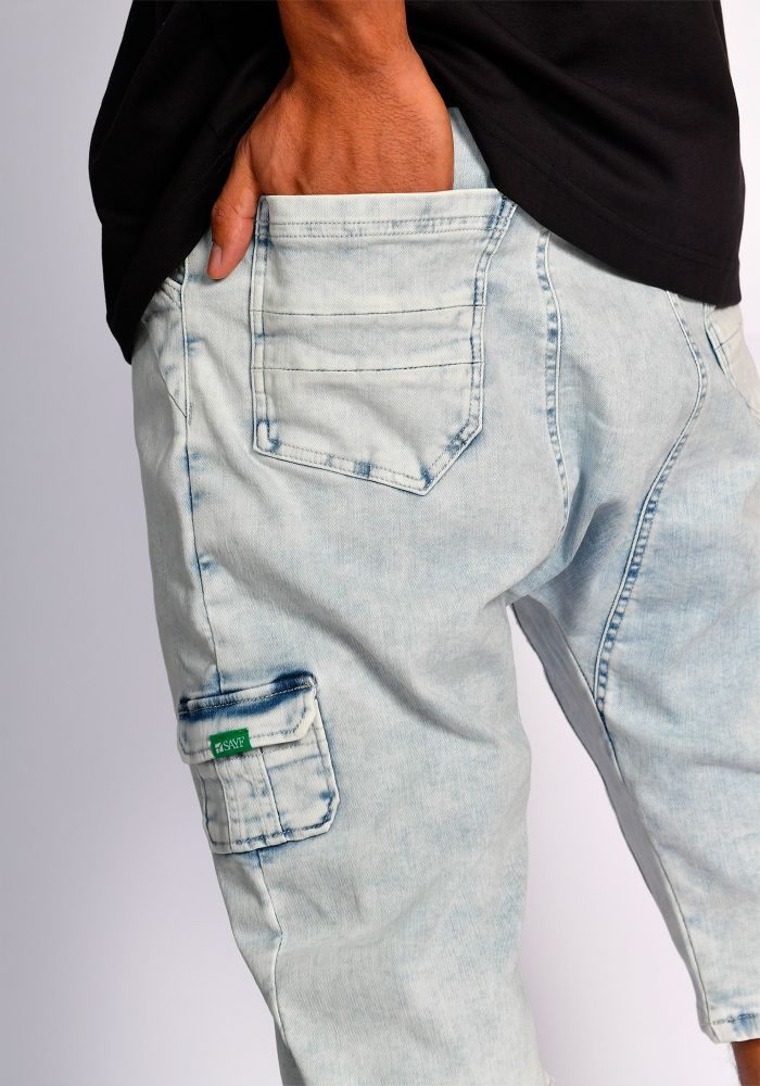 Sarouel bermuda SAYF ocean denim