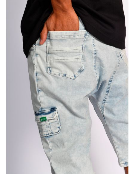 Sarouel bermuda SAYF ocean denim