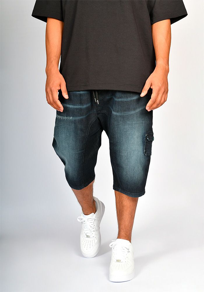 Sarouel bermuda SAYF volcano denim