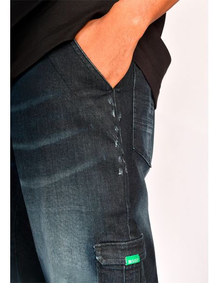 Sarouel bermuda SAYF volcano denim