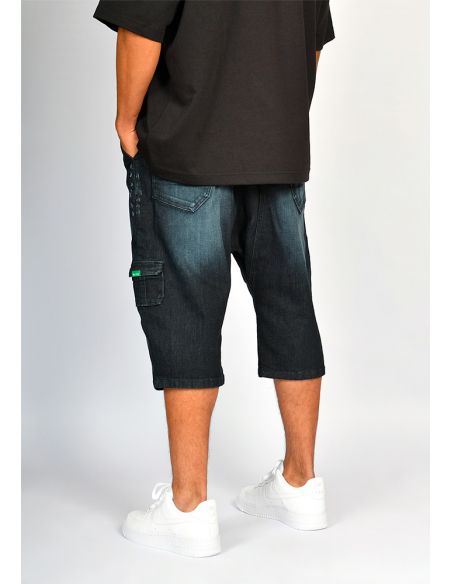 Sarouel bermuda SAYF volcano denim