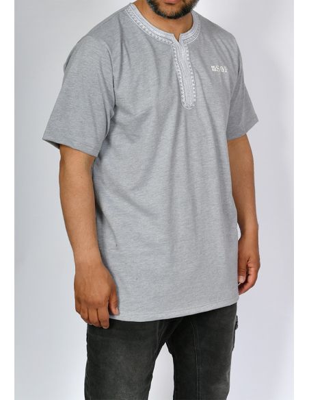 T-shirt mi-long SAYF artisanat (gris)
