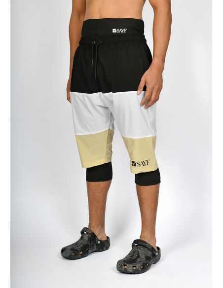 Sarouel de bain SAYF black & yellow