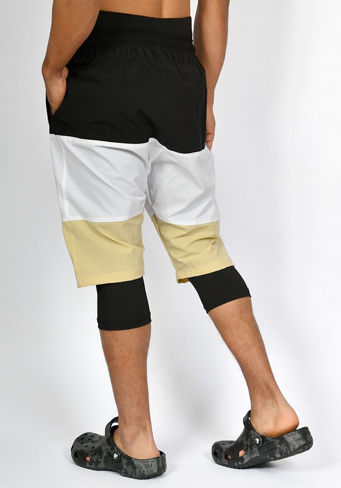 Sarouel de bain SAYF black & yellow