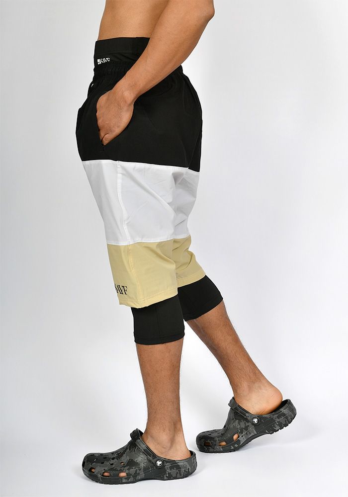 Sarouel de bain SAYF black & yellow