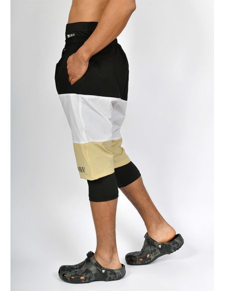 Sarouel de bain SAYF black & yellow