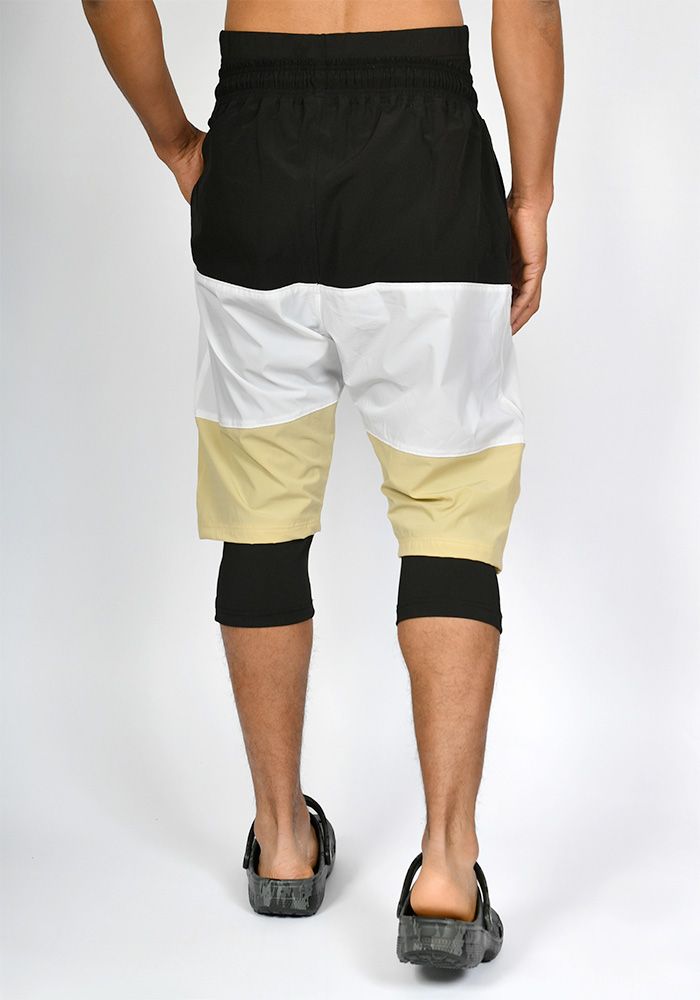 Sarouel de bain SAYF black & yellow