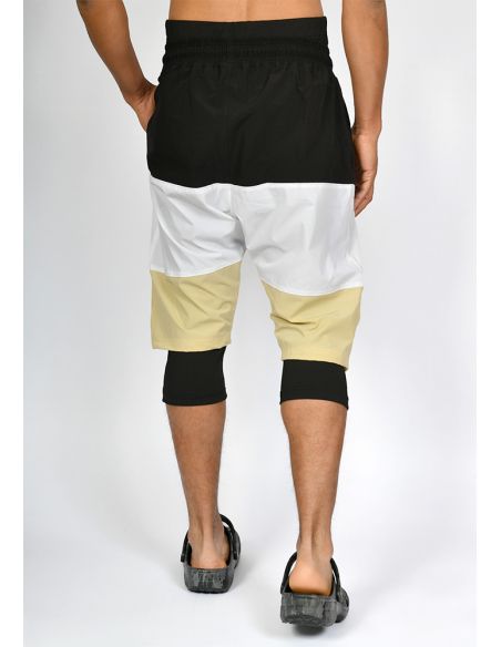 Sarouel de bain SAYF black & yellow