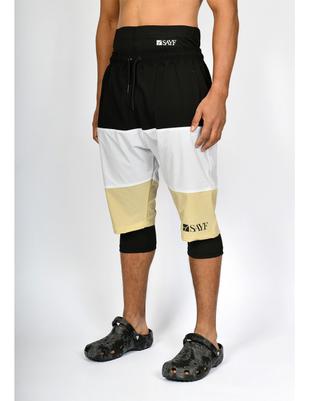 Sarouel de bain SAYF black & yellow