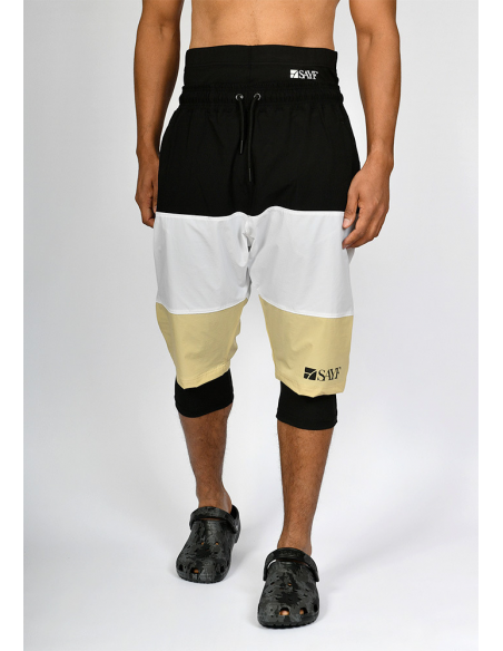 Sarouel de bain SAYF black & yellow