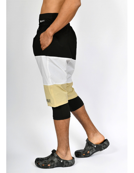 Sarouel de bain SAYF black & yellow