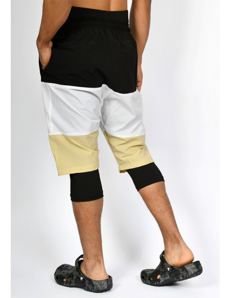 Sarouel de bain SAYF black & yellow