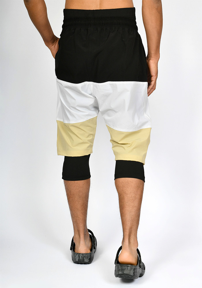 Sarouel de bain SAYF black & yellow