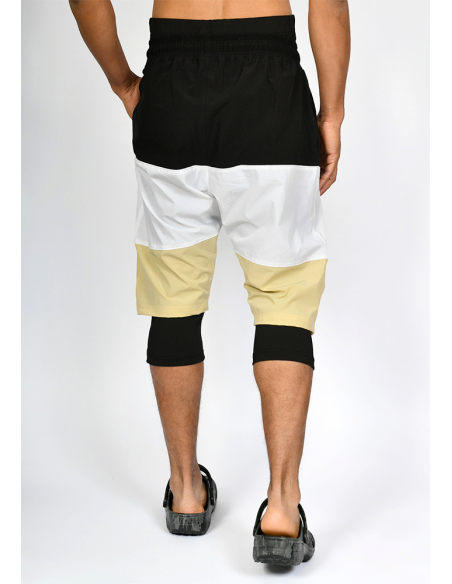 Sarouel de bain SAYF black & yellow