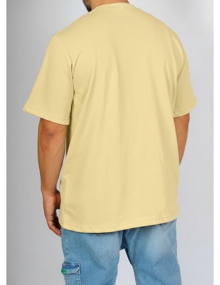 T-shirt mi-long SAYF relax (jaune pastel)
