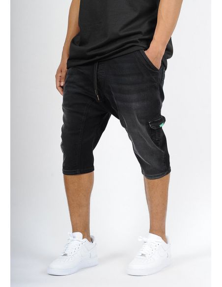 Sarouel short SAYF black denim