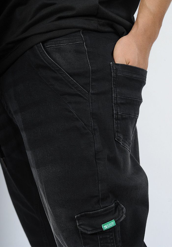 Sarouel short SAYF black denim