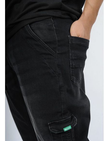 Sarouel short SAYF black denim